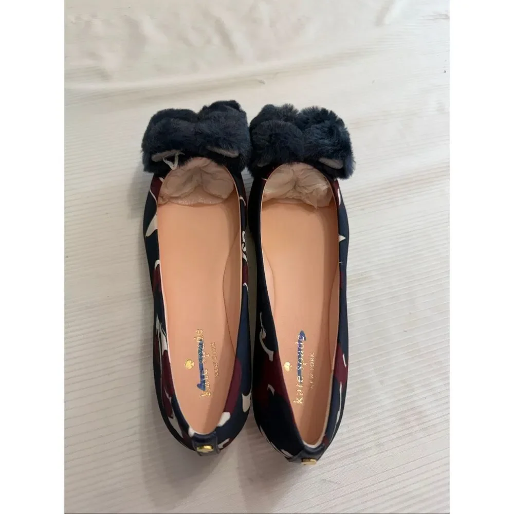 Kate Spade Elen Navy Multi Flats Size 7 New